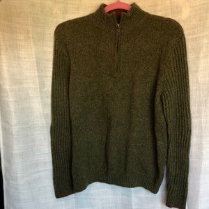 3/4 Zip Up Is 100% Lamb Wool Sweater